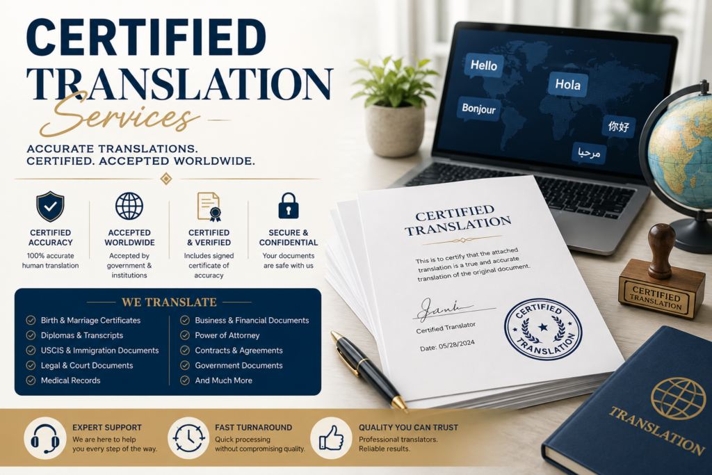 Certified Translation Services Cover